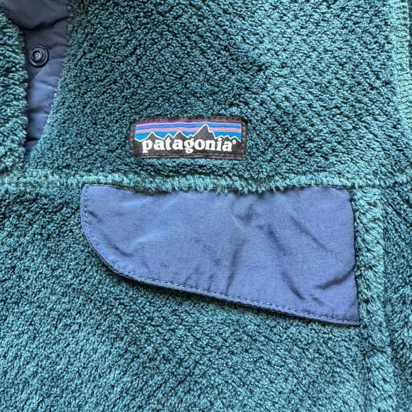 Patagonia Re-Tool Snap- T Fleece Sz S green and blue - Picture 5 of 10
